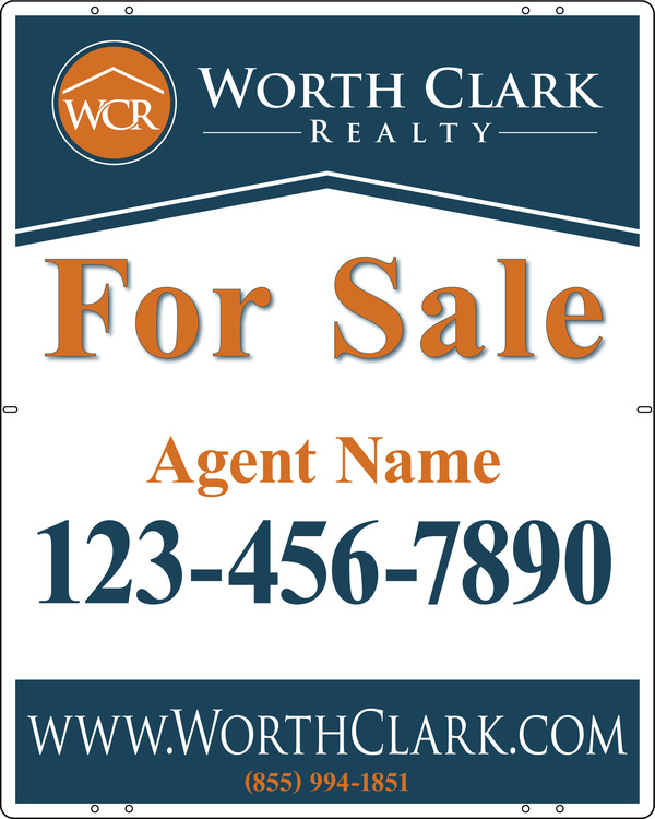 Agent Sign Panel, 30"H X 24"W, Steel