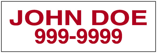 Real Estate Name Sign Rider, 10mm corrugated plastic 6h x 18w