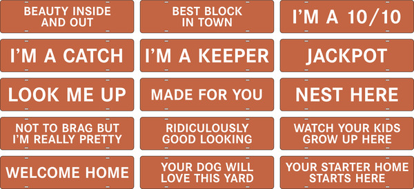 Message Sign Rider, 24 GA Steel 6h x 24w