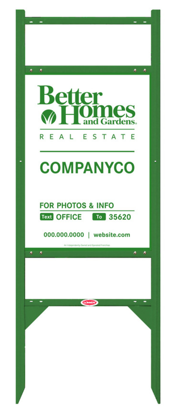 Angle Iron Frame w Two Rider Inserts and For Photos & Info Sign Panel Unit, 24h x 18w,