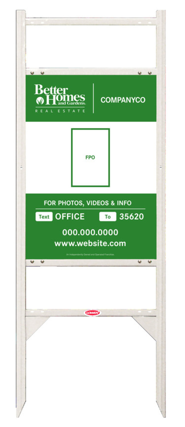 Angle Iron Frame w Two Rider Inserts and For Photos & Info  W Logo Sign Panel Unit, 24h x 18w,