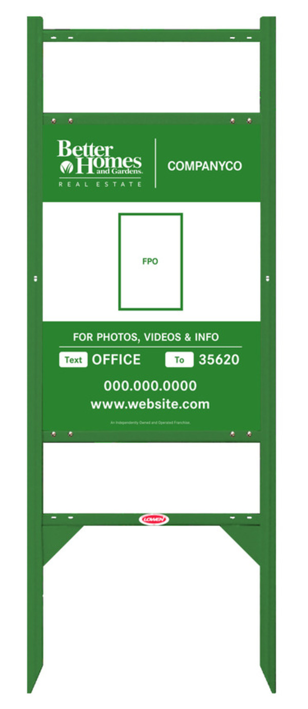 Angle Iron Frame w Two Rider Inserts and For Photos & Info  W Logo Sign Panel Unit, 24h x 18w,