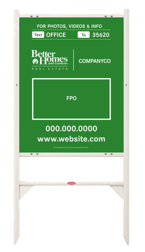 Angle Iron Frame and For Photos & Info w Logo Sign Panel Unit, 30h x 24w, Steel