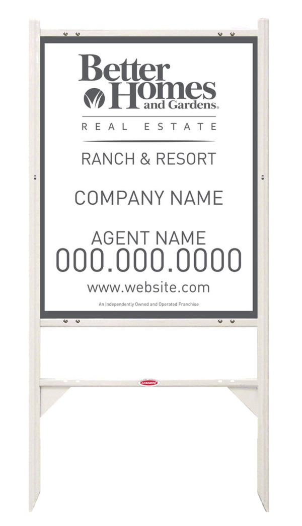 Angle Iron sign Frame and panel unit, 24 GA steel 30h x 24w