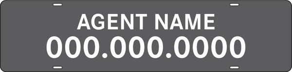 Urban Properties agent sign rider, 24 GA steel 6h x 24w