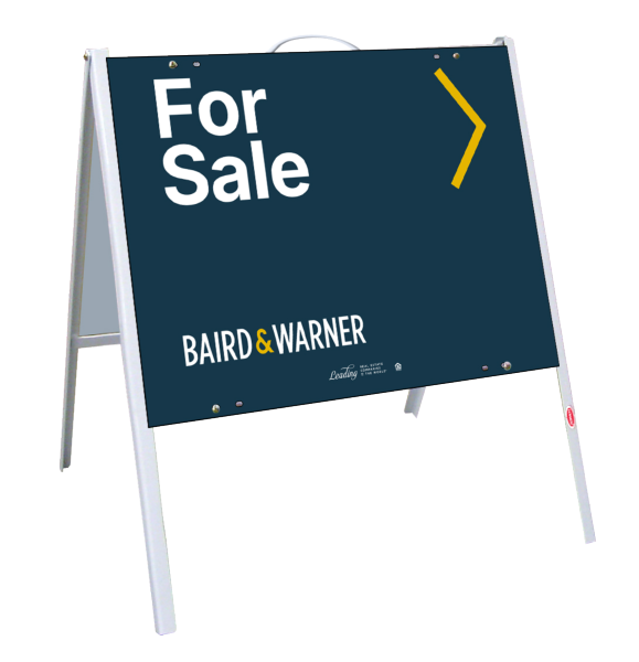 A-Frame and Office For Sale No QR Code Sign Panel Unit, 18h x 24w, .050 Poly