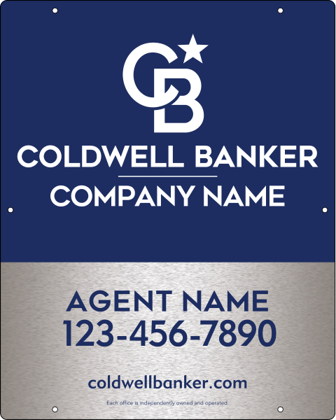 Agent Hanging Sign Panel, 30h x 24w, 3MM Brushed Aluminum Composite