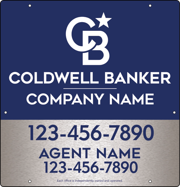 Agent Hanging Sign Panel, 25h x 24w, 3MM Brushed Aluminum Composite