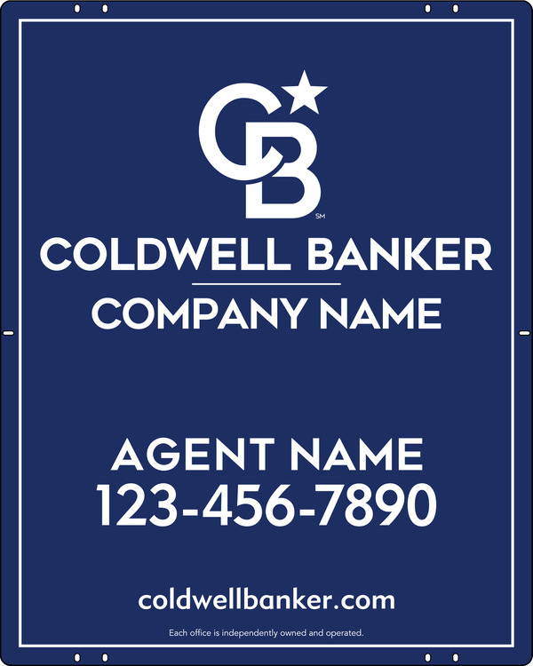 Agent Sign Panel, 30h x 24w, Poly