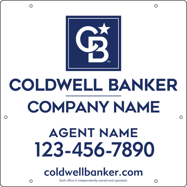 Reflective Agent Hanging Sign Panel, 24h x 24w, .063 Aluminum