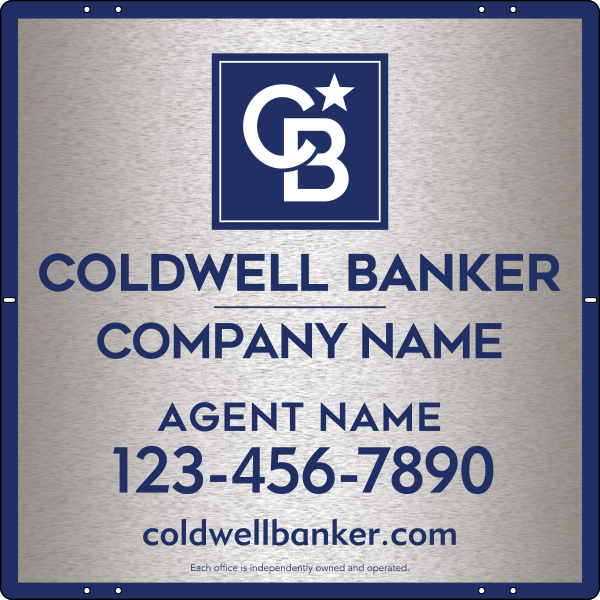 Agent Sign Panel, 24h x 24w, 3MM Brushed Aluminum Composite