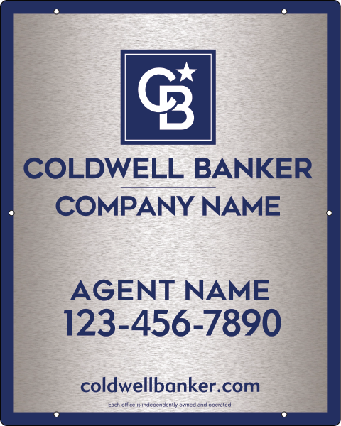 Agent Hanging Sign Panel, 30h x 24w, 3MM Brushed Aluminum Composite