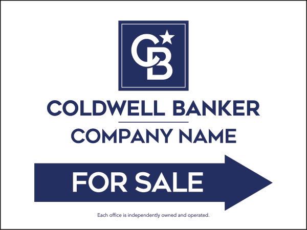 Directional Office For Sale Sign Panel, 18h x 24w, 4mm Corrugated