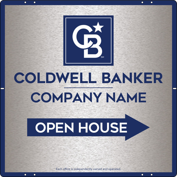 Office Open House Sign Panel, 24h x 24w, 3MM Brushed Aluminum Composite