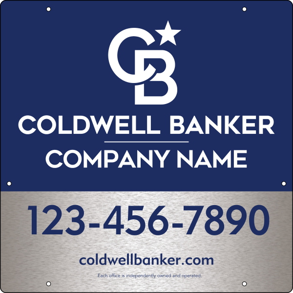 Office Hanging Sign Panel, 24h x 24w, 3MM Brushed Aluminum Composite