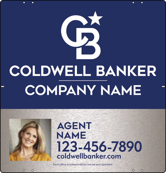 Agent Photo Sign Panel, 25h x 24w, 3MM Brushed Aluminum Composite