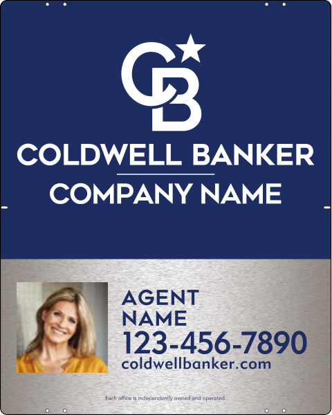 Agent Photo Sign Panel, 30h x 24w, 3MM Brushed Aluminum Composite