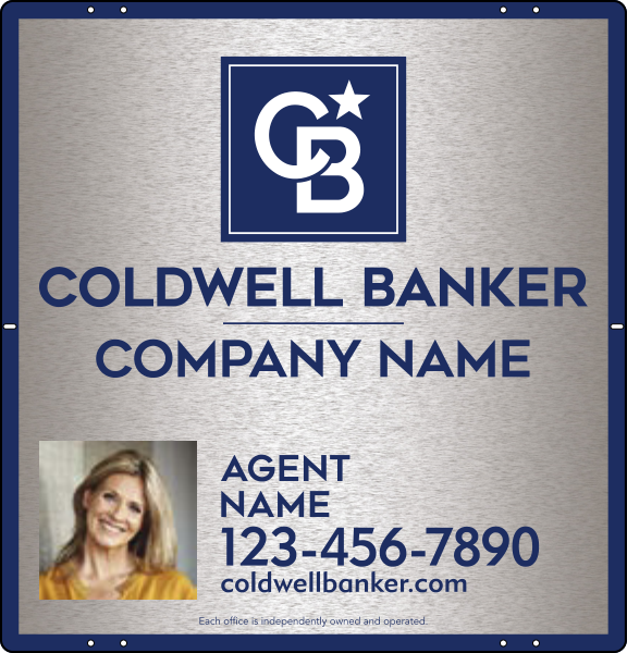 Agent Photo Sign Panel, 25h x 24w, 3MM Brushed Aluminum Composite