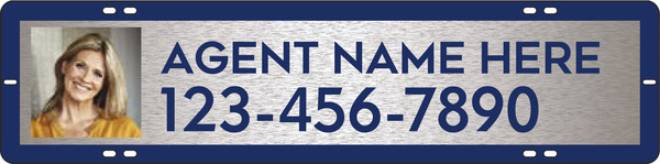 Agent Photo Sign Rider, 6h x 24w, 3MM Brushed Aluminum Composite
