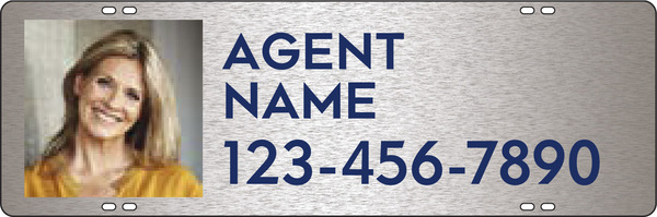 Agent Photo Sign Rider, 8h x 24w, 3MM Brushed Aluminum Composite