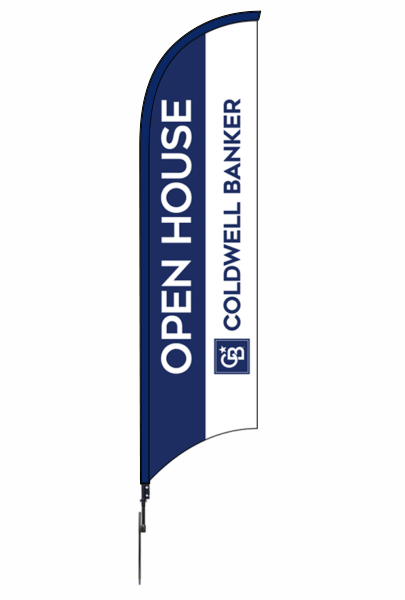 Real Estate OPEN HOUSE FEATHER FLAG AND POLE, 12-foot