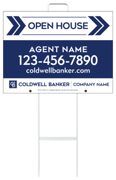 Grab and Go Agent Open House Sign Panel Unit, 18h x 24w, 4mm Corrugated