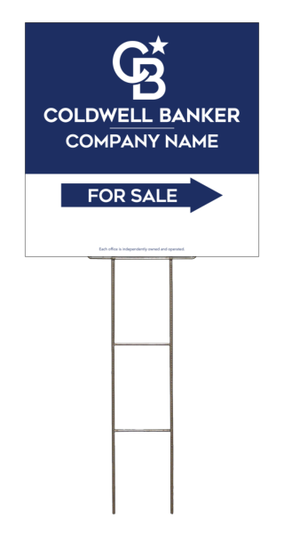 Wire H-Stake and Office For Sale Sign Panel Unit, 24h x 24w, 4mm Corrugated