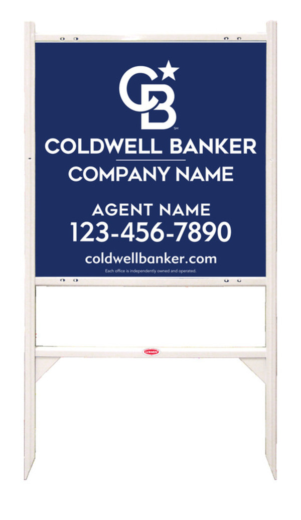 Angle Iron Frame and Reflective Agent Sign Panel Unit, 24h x 24w, .040 Aluminum