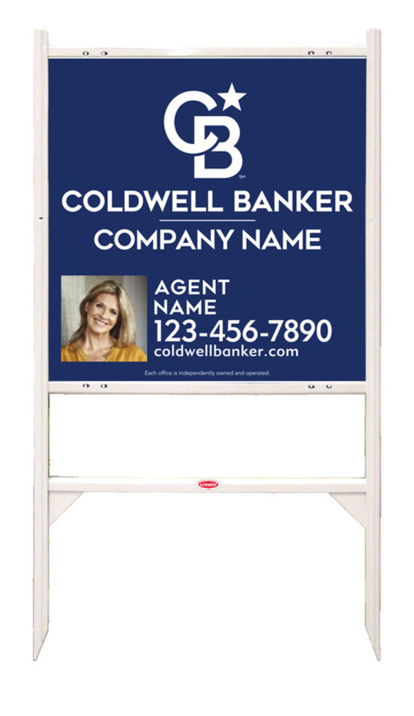 Angle Iron Frame and Agent Photo Sign Panel Unit, 24h x 24w, .040 Aluminum