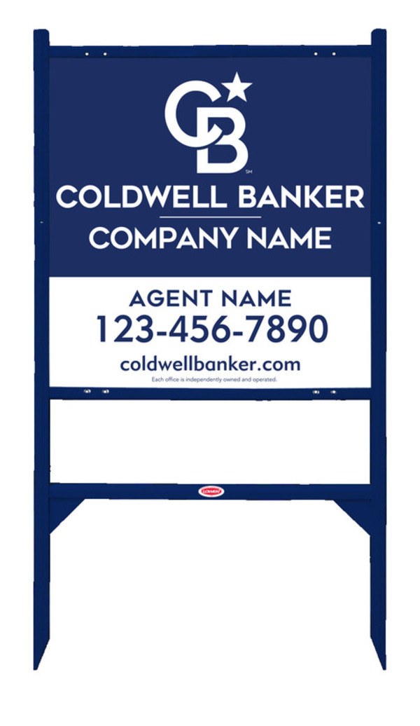 Angle Iron Frame and Agent Sign Panel Unit, 24h x 24w, .040 Aluminum