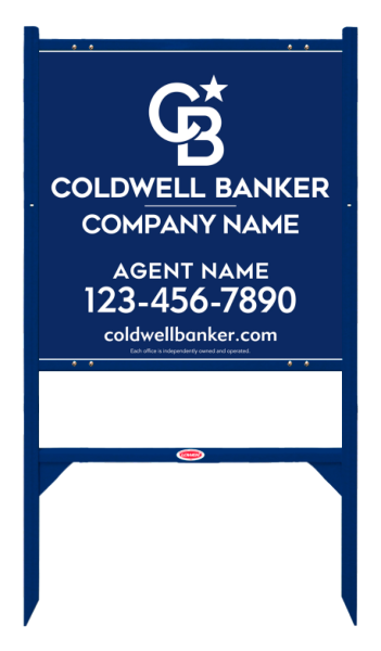 Angle Iron Frame and Agent Sign Panel Unit, 24h x 24w, Steel