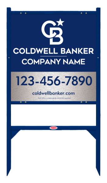 Angle Iron Frame and Office Sign Panel Unit, 24h x 24w, Brushed Aluminum Composite