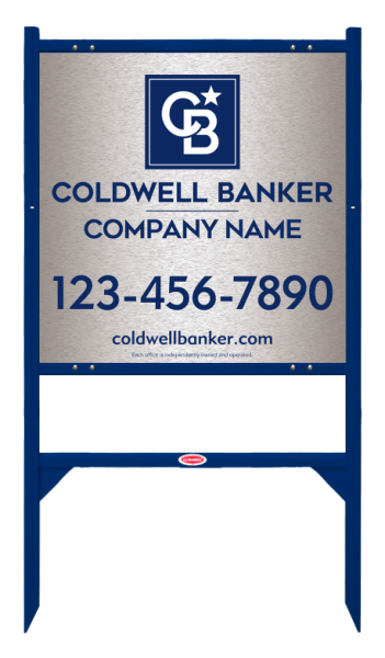 Angle Iron Frame and Office Sign Panel Unit, 24h x 24w, Brushed Aluminum Composite