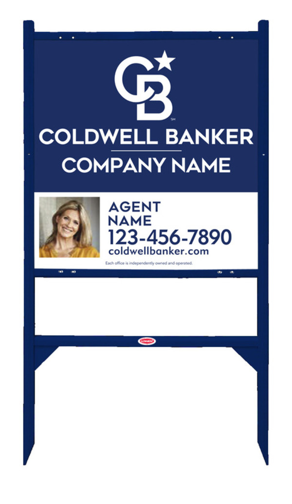 Angle Iron Frame and Agent Photo Sign Panel Unit, 24h x 24w, .040 Aluminum