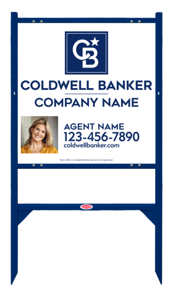 Angle Iron Frame and Agent Photo Sign Panel Unit, 24h x 24w, 3MM Aluminum Composite