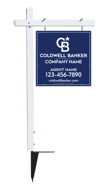 Sign Post and Agent Sign Panel Unit, 24h x 24w, 3MM Aluminum Composite