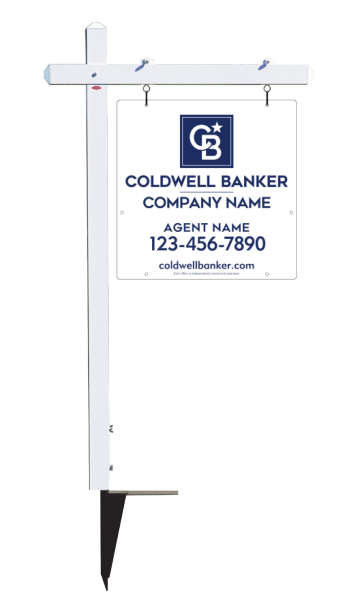 Sign Post and Agent Sign Panel Unit, 24h x 24w, 3MM Aluminum Composite