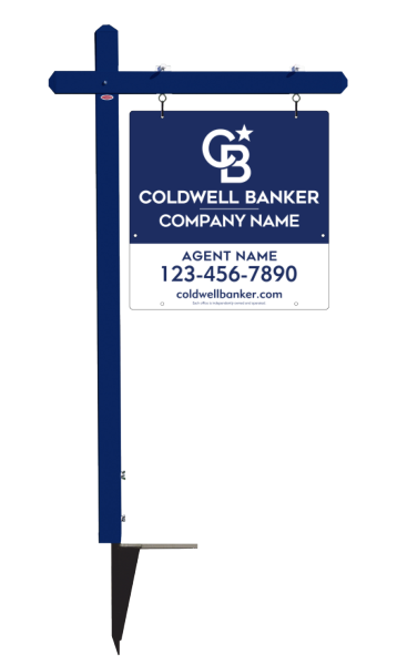 Sign Post and Agent Sign Panel Unit, 24h x 24w, 3MM Aluminum Composite