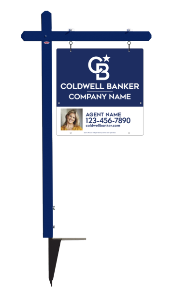 Sign Post and Agent Photo Sign Panel Unit, 24h x 24w, 3MM Aluminum Composite