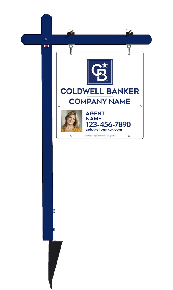 Sign Post and Agent Photo Sign Panel Unit, 24h x 24w, .063 Aluminum