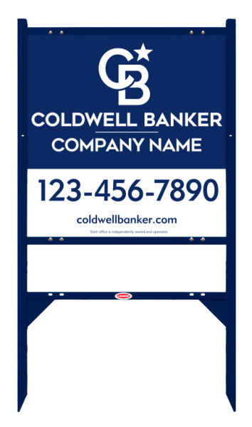 Angle Iron Frame w 2 Rider Inserts and Office Sign Panel Unit, 24h x 24w, 3MM Aluminum Composite