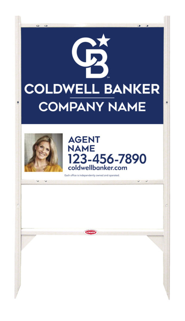 Angle Iron Frame and Agent Photo Sign Panel Unit, 25h x 24w, 3MM Aluminum Composite