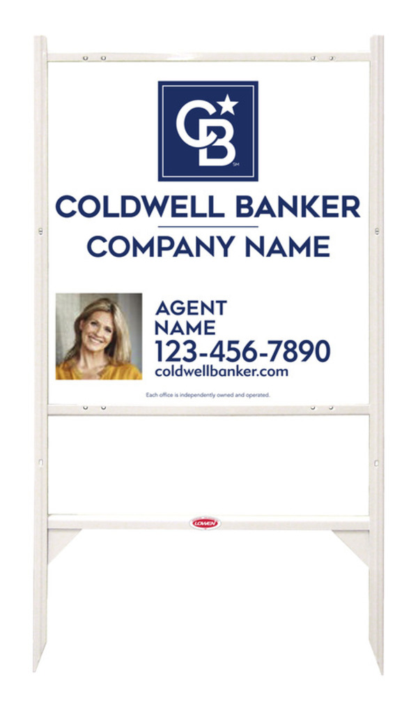 Angle Iron Frame and Agent Photo Sign Panel Unit, 25h x 24w, 3MM Aluminum Composite