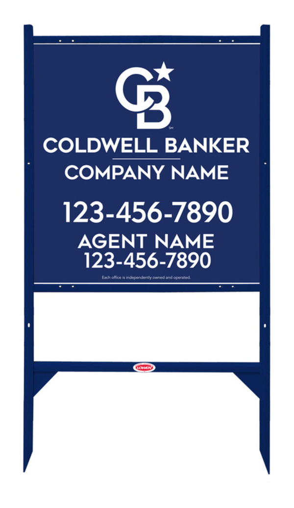 Angle Iron Frame and Agent Sign Panel Unit, 25h x 24w, 3MM Aluminum Composite