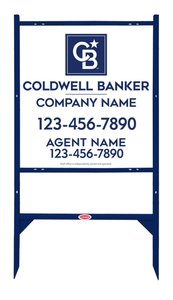 Angle Iron Frame and Agent Sign Panel Unit, 25h x 24w, 3MM Aluminum Composite