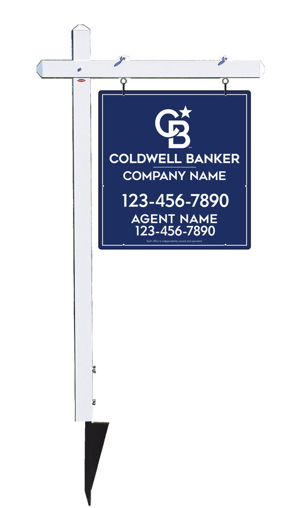 Sign Post and Agent Sign Panel Unit, 25h x 24w, .063 Aluminum
