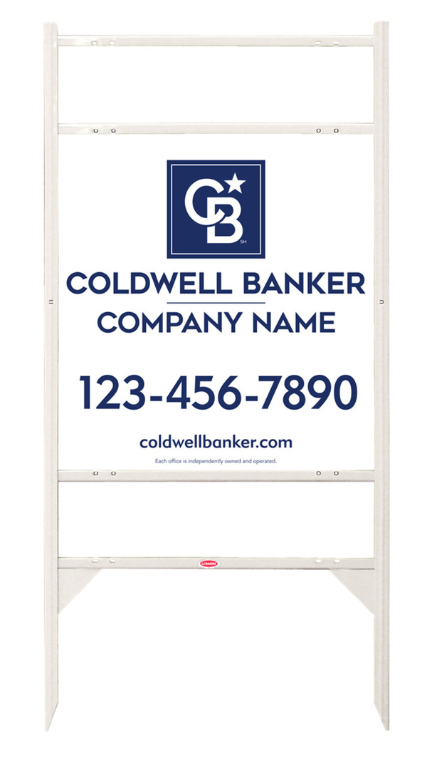 Angle Iron Frame w 2 Rider Inserts and Office Sign Panel Unit, 25h x 24w, 3MM Aluminum Composite