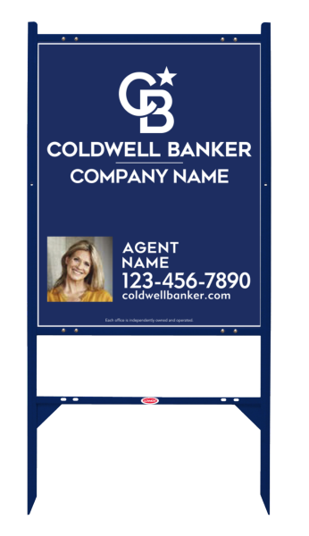 Angle Iron Frame and Agent Photo Sign Panel Unit, 30h x 24w, 3MM Aluminum Composite