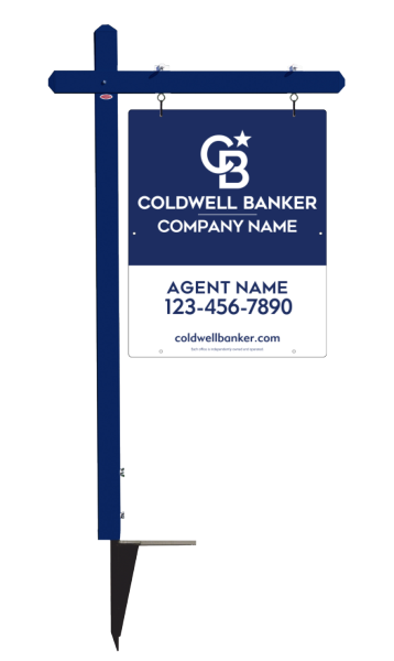 Sign Post and Agent Sign Panel Unit, 30h x 24w, 3MM Aluminum Composite