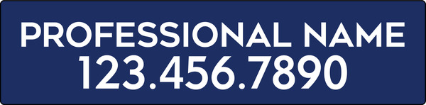 Commercial Professional Name Sign Rider, SF, 12h x 48w, 3MM Aluminum Composite